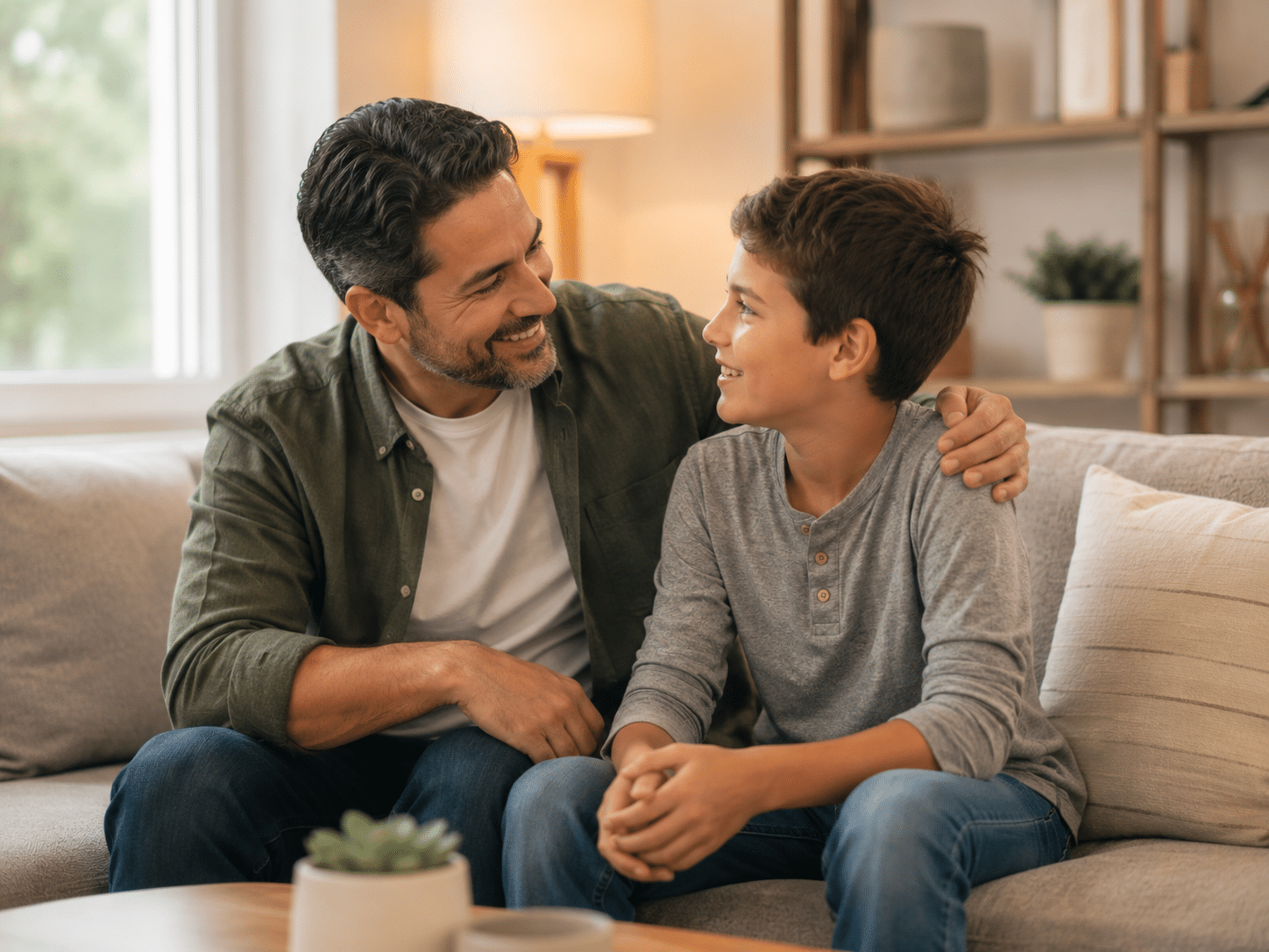 Father and child strengthening communication and trust